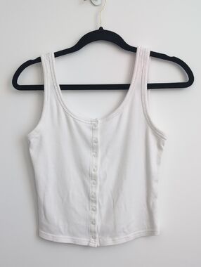 Gap Modern Tank Crop Tank White Size Small